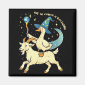 Off To Cause A Kerfuffle Funny Chaotic Weird Anima Magnet (Vorne)