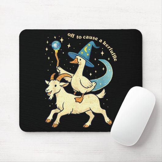 Off To Cause A Kerfuffle Funny Chaotic Weird Anima Mousepad (Mit Mouse)