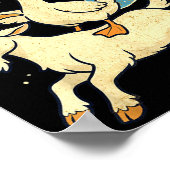 Off To Cause A Kerfuffle Funny Chaotic Weird Anima Poster (Ecke)