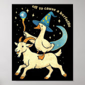 Off To Cause A Kerfuffle Funny Chaotic Weird Anima Poster (Vorne)