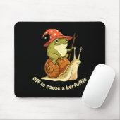 Off To Cause A Kerfuffle Funny Cowboy Frog Meme Mousepad (Mit Mouse)
