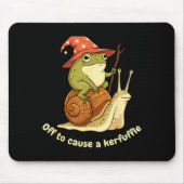 Off To Cause A Kerfuffle Funny Cowboy Frog Meme Mousepad (Vorne)