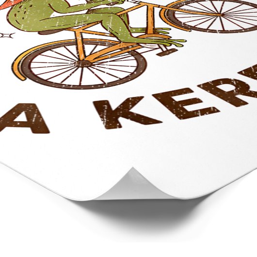 Off To Cause A Kerfuffle Funny Cowboy Frog Meme  Poster (Ecke)