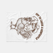 Off To Cause A Kerfuffle Funny Cowboy Frog Riding  Fleecedecke (Vorderseite (Horizontal))