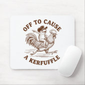 Off To Cause A Kerfuffle Funny Cowboy Frog Riding Mousepad (Mit Mouse)