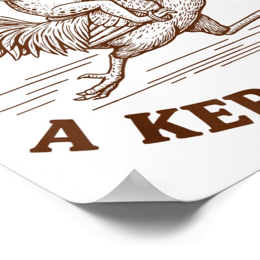 Off To Cause A Kerfuffle Funny Cowboy Frog Riding Poster (Ecke)