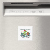 Off To Cause A Kerfuffle Funny Frog Santa Christma Magnet (In Situ (Geschirrspüler))