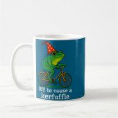 Off To Cause A Kerfuffle Funny Frog Wizard Bicycle Kaffeetasse (Links)