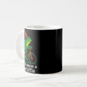 Off To Cause A Kerfuffle Funny Frog Wizard Bicycle Kaffeetasse (Vorderseite Links)