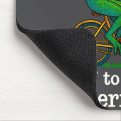 Off To Cause A Kerfuffle Funny Frog Wizard Bicycle Mousepad (Ecke)