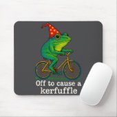 Off To Cause A Kerfuffle Funny Frog Wizard Bicycle Mousepad (Mit Mouse)