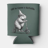 Off To Cause A Kerfuffle Funny Groundhog Scooter  Dosenkühler (Vorderseite)