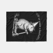 Off To Cause A Kerfuffle, Funny Groundhog Scooter  Fleecedecke (Vorderseite (Horizontal))