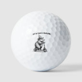 Off To Cause A Kerfuffle Funny Groundhog Scooter Golfball (Vorderseite)