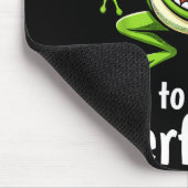 Off To Cause A Kerfuffle Funny Meme Frog Mischief  Mousepad (Ecke)