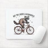 Off To Cause A Kerfuffle Funny Raccoon Meme Men Wo Mousepad (Mit Mouse)