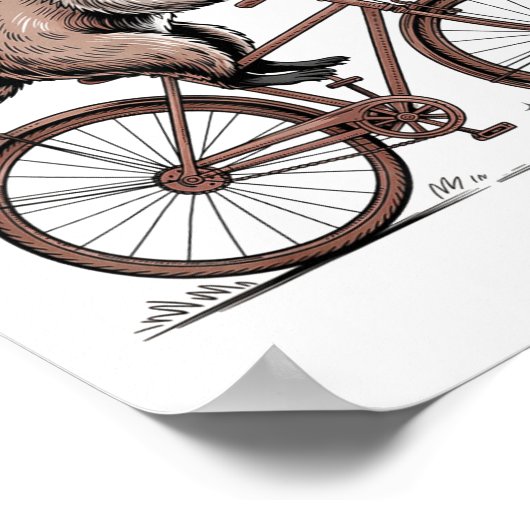 Off To Cause A Kerfuffle Funny Raccoon Meme Men Wo Poster (Ecke)