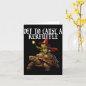 Off To Cause A Kerfuffle Funny Whimsical Frog Wiza Karte (Gelbe Blume)