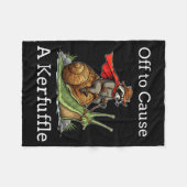 Off To Cause A Kerfuffle Raccoon Whimsical Wizard  Fleecedecke (Vorderseite (Horizontal))
