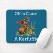 Off To Cause A Kerfuffle Raccoon Whimsical Wizard  Mousepad (Mit Mouse)