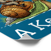 Off To Cause A Kerfuffle Raccoon Whimsical Wizard  Poster (Ecke)