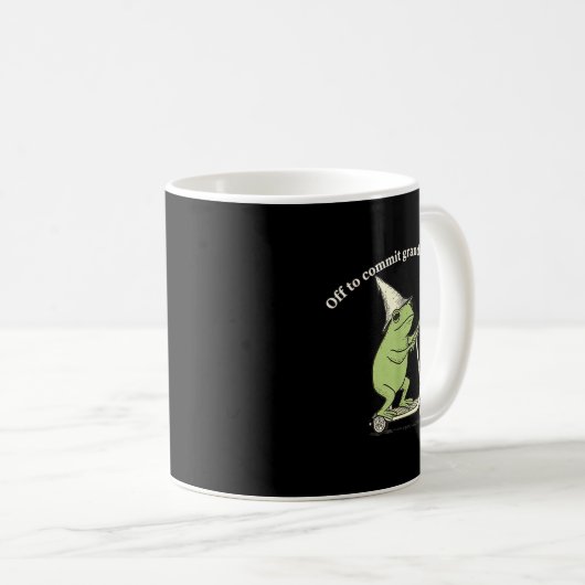 Off To Commit Grandma Foolery Funny Frog Meme Kaffeetasse (VorderseiteRechts)