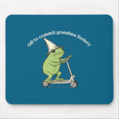 Off To Commit Grandma Foolery Funny Frog Meme Mousepad (Vorne)