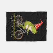 Off To Commit Mom Foolery Funny Frog Meme  Fleecedecke (Vorderseite (Horizontal))