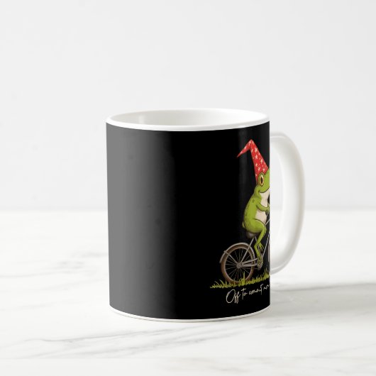 Off To Commit Mom Foolery Funny Frog Meme  Kaffeetasse (VorderseiteRechts)
