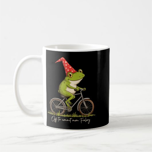 Off To Commit Mom Foolery Funny Frog Meme  Kaffeetasse (Links)