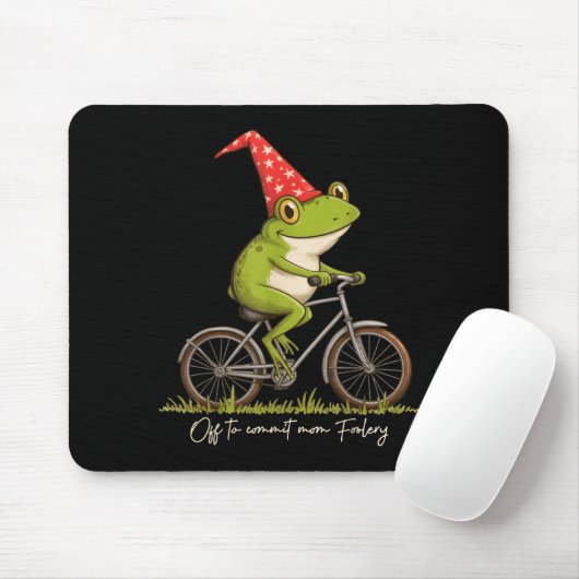 Off To Commit Mom Foolery Funny Frog Meme  Mousepad (Mit Mouse)