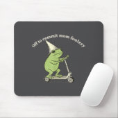 Off To Commit Mom Foolery Funny Frog Meme  Mousepad (Mit Mouse)
