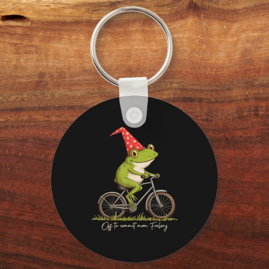 Off To Commit Mom Foolery Funny Frog Meme  Schlüsselanhänger (Vorderseite)