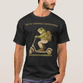 Off To Commit Tomfoolery Funny Frog Toad Scooter T-Shirt (Vorderseite)