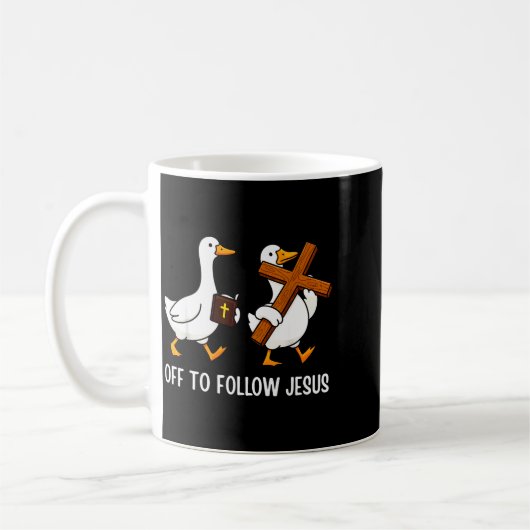 Off To Follow Jesus Funny Goose Christian Faith Cr Kaffeetasse (Links)
