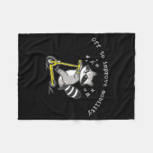 Off To Improve Mobility Funny Raccoon Pt Physical Fleecedecke (Vorderseite (Horizontal))
