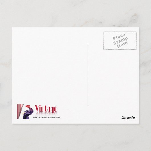 Off to Pilates Vintage Postkarte (Rückseite)