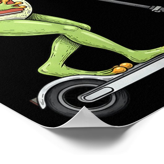 Off To Praise D Lord Funny Frog Christian Meme Poster (Ecke)