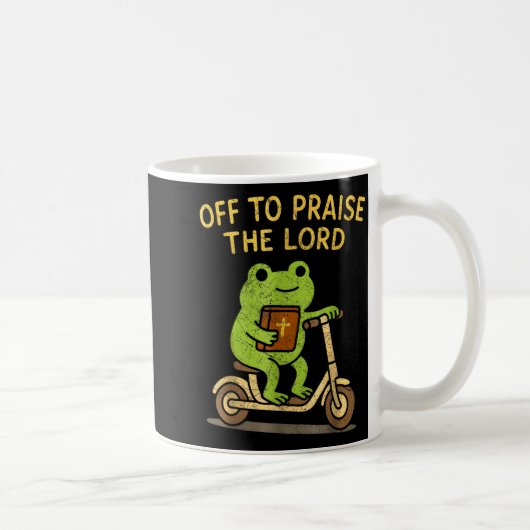 Off To Praise The Lord Frog Christian Kaffeetasse (Rechts)