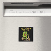 Off To Praise The Lord Frog Christian Magnet (In Situ (Geschirrspüler))