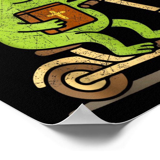 Off To Praise The Lord Frog Christian Poster (Ecke)