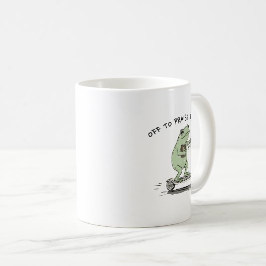 Off To Praise The Lord, Funny Christian Kaffeetasse (VorderseiteRechts)