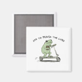 Off To Praise The Lord, Funny Christian Magnet (Vorderseite/Rückseite)