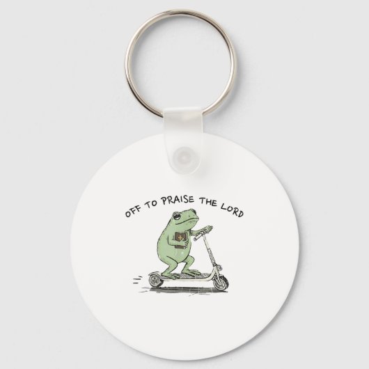 Off To Praise The Lord, Funny Christian Schlüsselanhänger (Vorderseite)