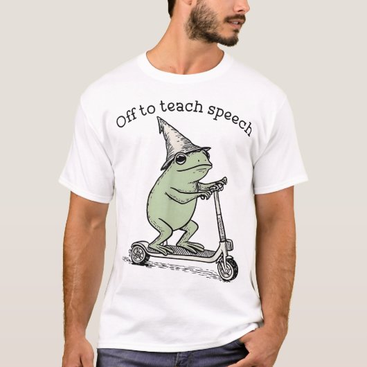 Off To Teach Speech Slp Whimsical Frog Speech  T-Shirt (Vorderseite)