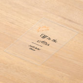 Off to the altar orange cap hat bridal shower name acryleinladungen (Ablage )