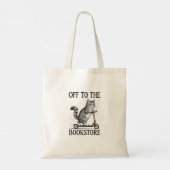 Off to The Bookstore Reading Bookworm Tragetasche (Rückseite)