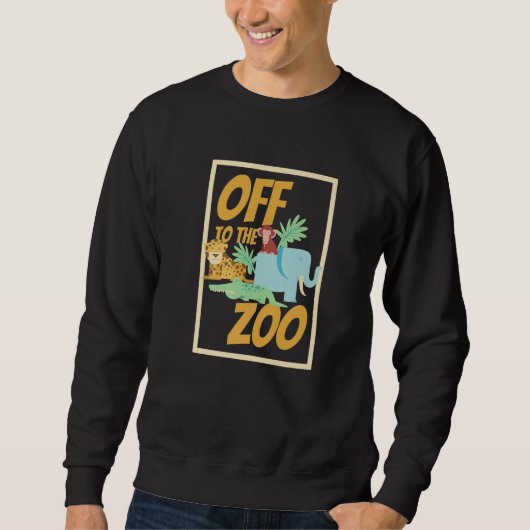 Off to the Zoo Animal and Zoo Sweatshirt (Vorderseite)