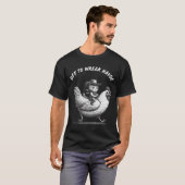 Off To Wreak Havoc: Funny Cat Cowboy T-Shirt (Vorne ganz)