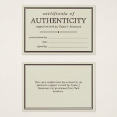 Off-White & Brown Echtheitszertifikat (Vorne & Hinten)